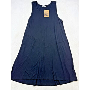NWT Habitat Clothes to Live In Black Sleeveless Pocket Shift Dress Women Sz XL